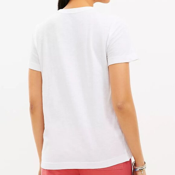 XL LOFT White Amalfi Coast Everyday Crew Tee / T-Shirt, Italy Graphic, NWOT - Picture 3 of 6